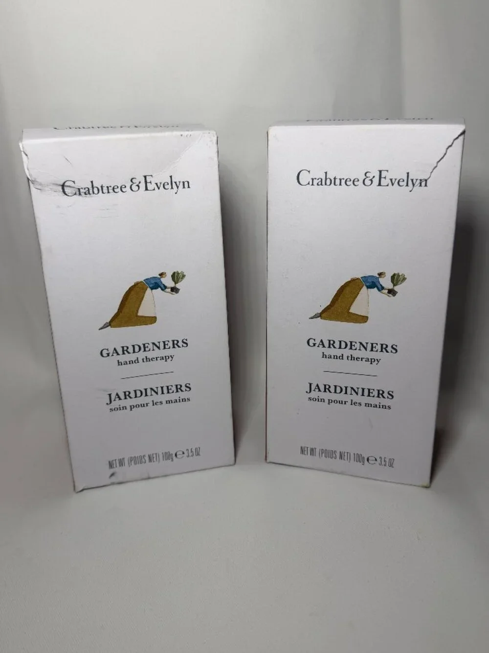 2x Crabtree & Evelyn Gardeners Hand Therapy 3.5oz Intensive Cream Lotion NIB